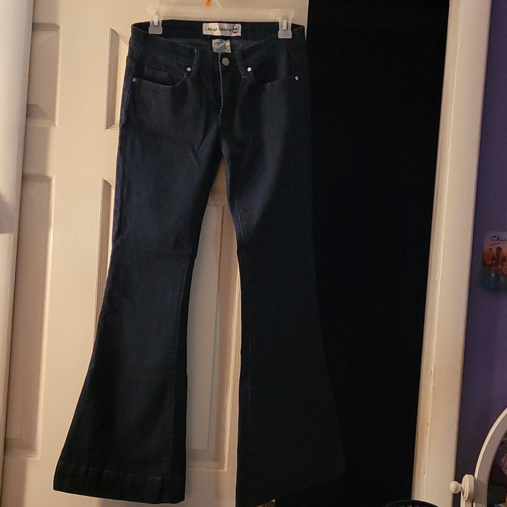 I.ndigo S.aints dark jeans wide leg size 28